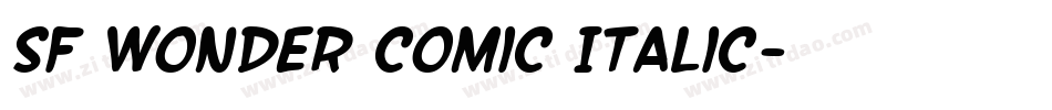 SF Wonder Comic Italic字体转换
